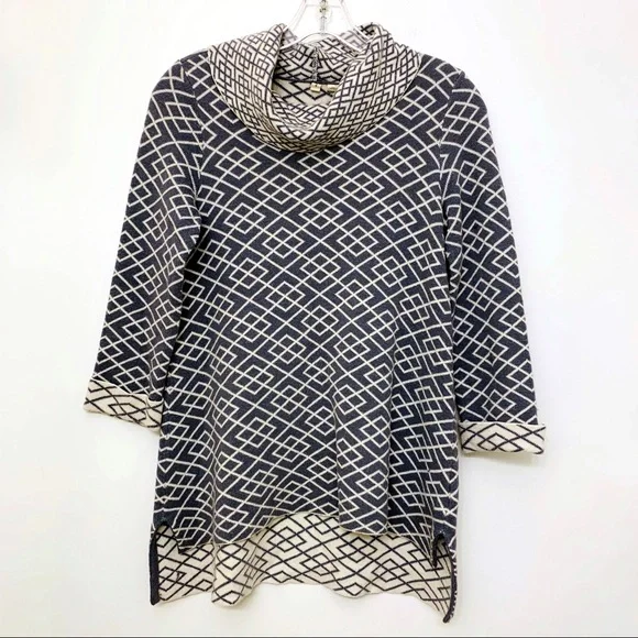 ANTHRO MOTH GRAY COWLED GALENA PULLOVER SWEATER - Picture 4 of 8